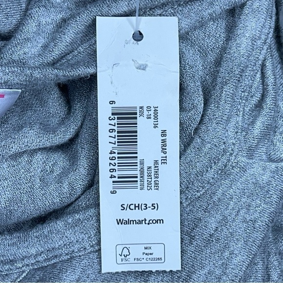 NEW NO BOUNDARIES GREY SHORT SLEEVE TOP STRETCH TWIST ACCENT - Picture 11 of 11